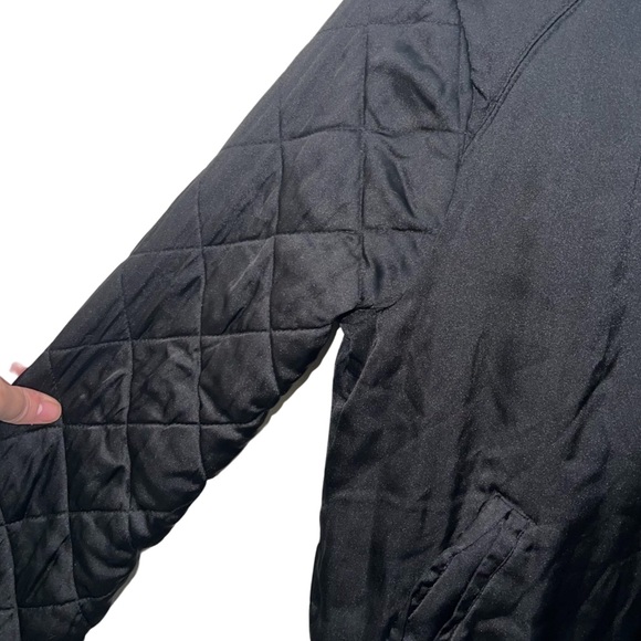 H&M - Women's Zippered Bomber Jacket in Black - Picture 3 of 4